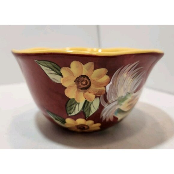 Susan Winget Rooster And Sunflower Cereal Soup Bowls Set of 4 Cracker Barrel - Picture 14 of 16